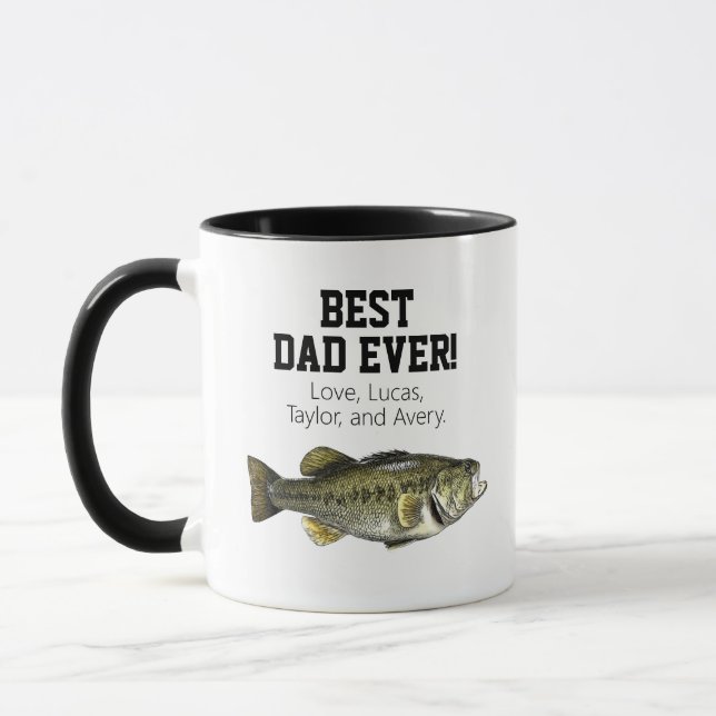 Caneca Dia de os pais Melhor Pai De Pesca (Esquerda)