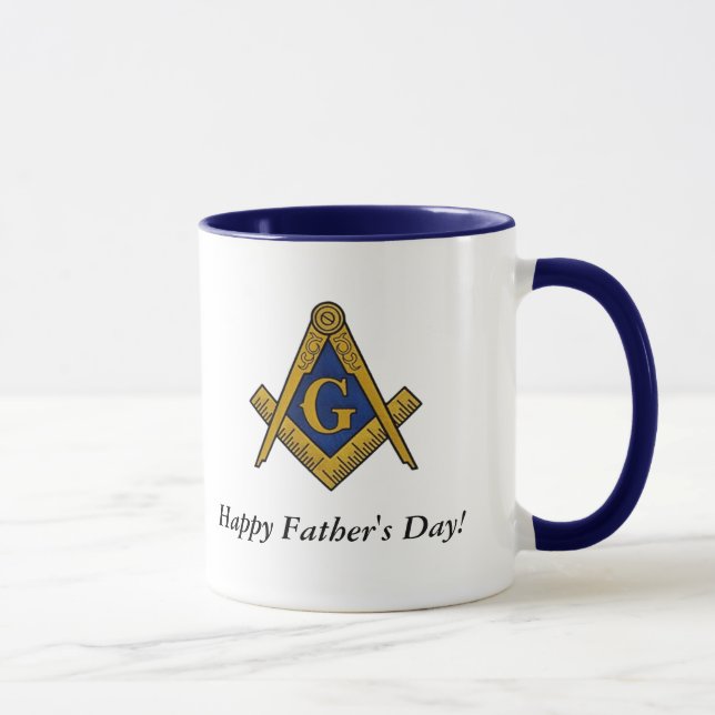 Caneca Dia de os pais Oferece Compass Masonic Freemason (Direita)