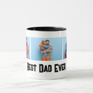 Caneca Dia de os pais Oferta do Melhor Pai 3 Colagem de F