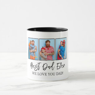 Caneca Dia de os pais Oferta do Melhor Pai Colagem de Fot