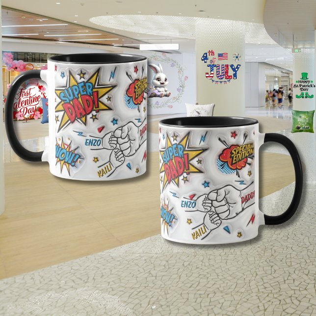 Caneca Dia de os pais personalizado "Fist Bump" (Criador carregado)