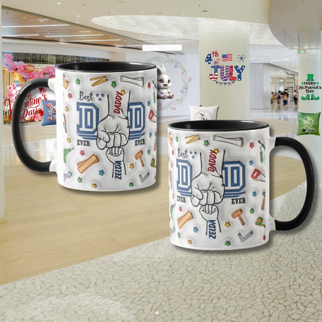 Caneca Dia de os pais personalizado "Fist Bump" (Criador carregado)