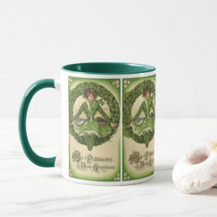 Caneca Dia de Patrick, Wreath com o lago irlandês