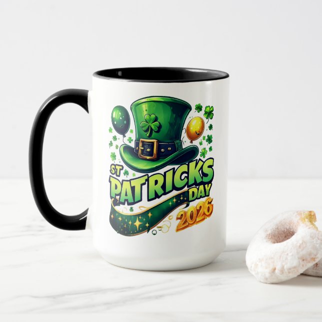 Caneca Dia de São Patrício 2026 (Com Donut)
