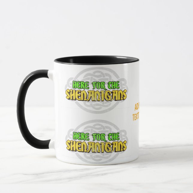 Caneca Dia de São Patrício Aqui Para Os Shenanigans (Esquerda)