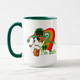 Caneca Dia de São Patrício de Cachorro Boxer