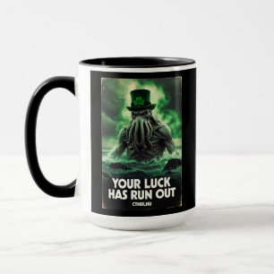 Caneca Dia de São Patrício do Cthulhu: Sua Sorte Acabou