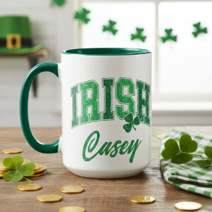 Caneca Dia de São Patrício do Monograma do Orgulho Irland