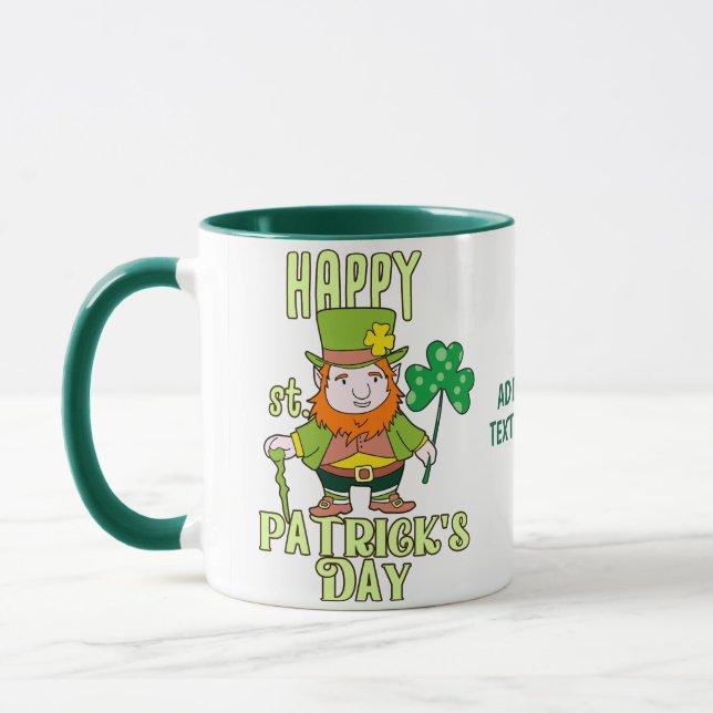 Caneca Dia de São Patrício Hat Dwarf Shamrock Clover (Esquerda)