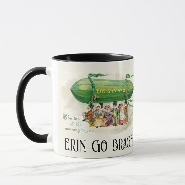 Caneca Dia de São Patrício Irlanda Erin Go Bragh Divertid (Esquerda)