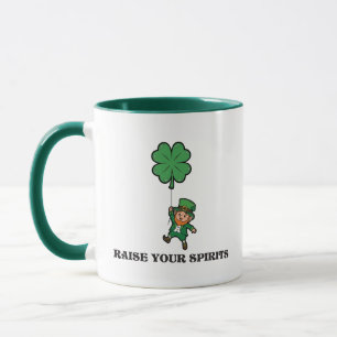 Caneca Dia de São Patrício Levante o Seu Espírito