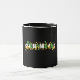 Caneca Dia de São Patrício Travessuras Chapéu de Leprecha