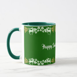 Caneca Dia de São Patrício Verde Célula-Pedra-Molho