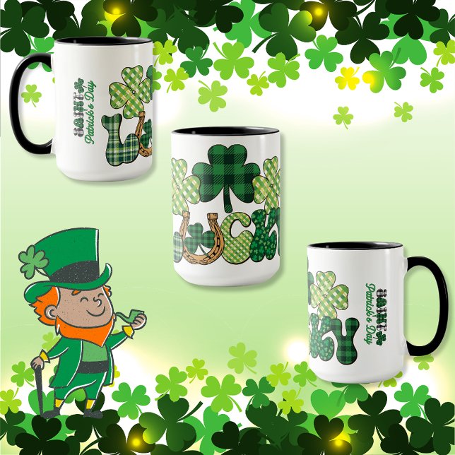 Caneca Dia de São Patrício Verde Sortudo (Green Lucky St Patricks Day Mug)