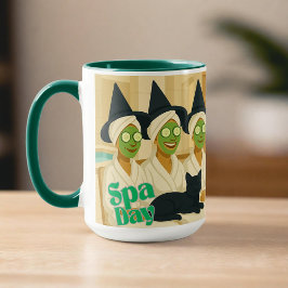 Caneca Dia de Spa de Bruxa Humor Divertido