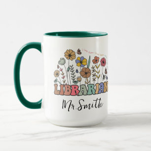 Caneca Dia do Bibliotecário Escolar Personalizado Nome