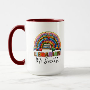 Caneca Dia do Bibliotecário Escolar Personalizado Nome