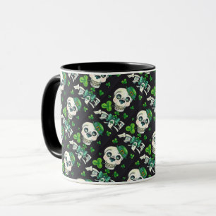 CANECA DIA DO LEPRECHAUN MORTO, RUA. PADDY'S DAY SKULL