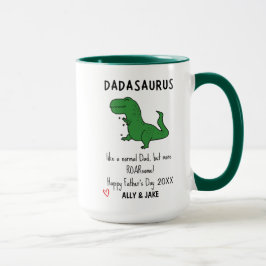 Caneca Dia do Pai Engraçado T-rex Mug