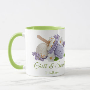 Caneca Dia do Sanduíche de Sorvete de Lavanda