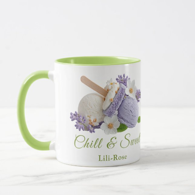 Caneca Dia do Sanduíche de Sorvete de Lavanda (Esquerda)