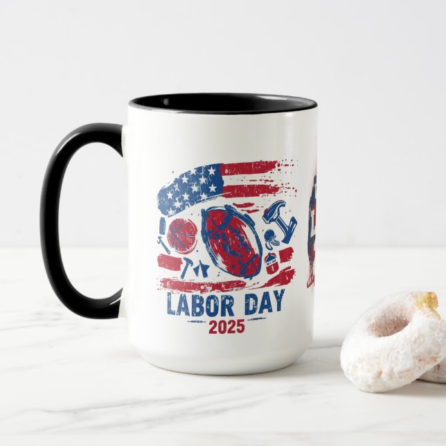 Caneca Dia do Trabalhador 2025 - Duro para jogar (Com Donut)