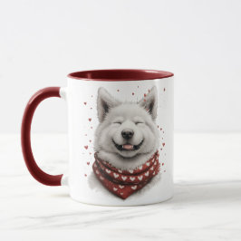 Caneca Dia dos Namorados Cachorro Samoyed