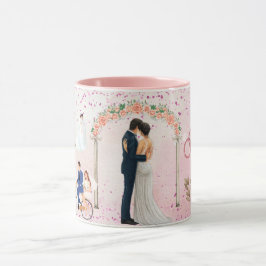 Caneca Dia dos Namorados Casal Romântico Silhueta Amor