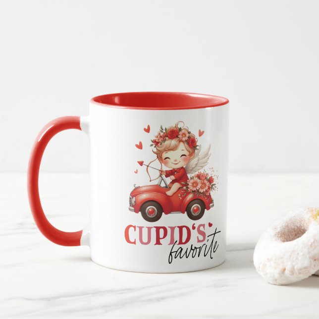 Caneca Dia dos Namorados Favoritos do Cupido (Com Donut)