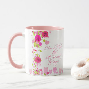 Caneca Dia dos Namorados Rosas Vermelhas Namorada