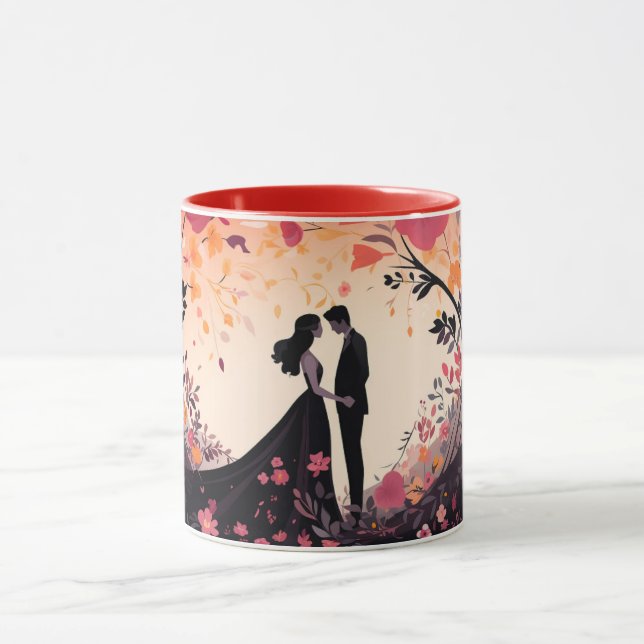 Caneca Dia dos Namorados verdadeiro amor casamento final (Centro)