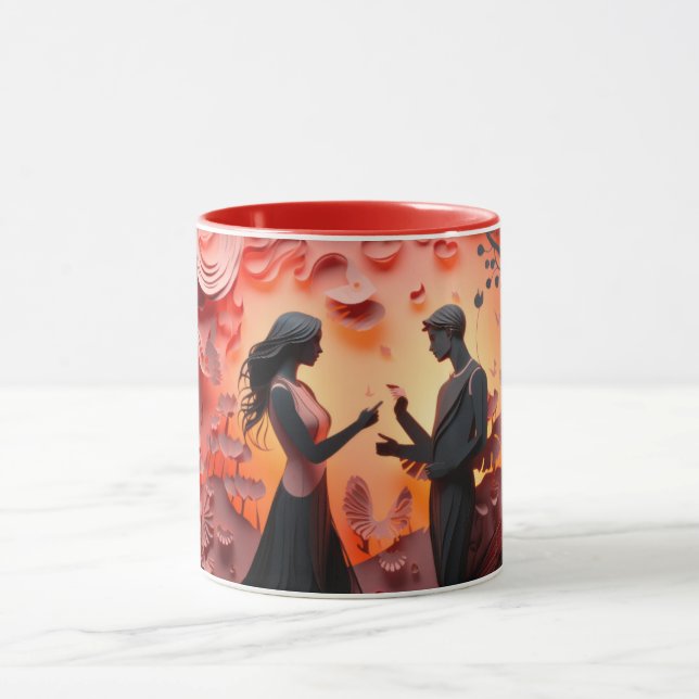 Caneca Dia dos Namorados verdadeiro amor casamento final (Centro)