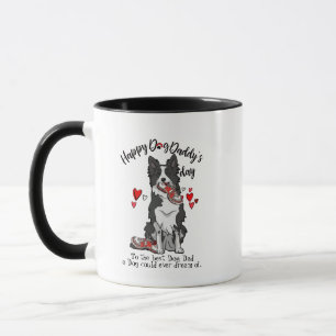 Caneca Dia dos pais feliz de seu border collie