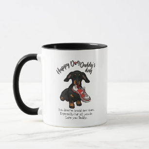 Caneca Dia dos pais feliz de seu cão do Dachshund