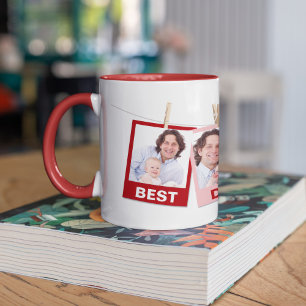 Caneca Dia dos Pais Melhor Pai de Todos 3 Colagem de Fo