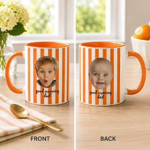 Caneca Dia dos Pais Personalizado 2 Fotos Bebê Rosto Lara