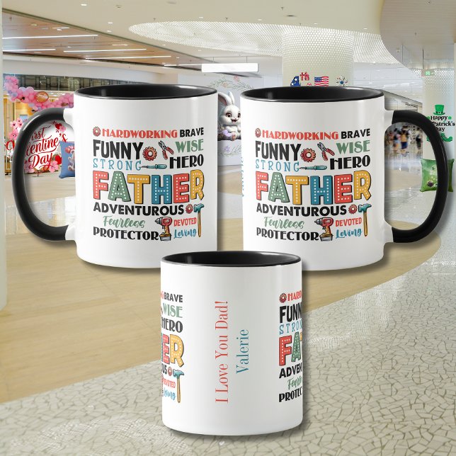 Caneca Dia dos Pais Personalizado "Eu Amo Você Pai" (Criador carregado)
