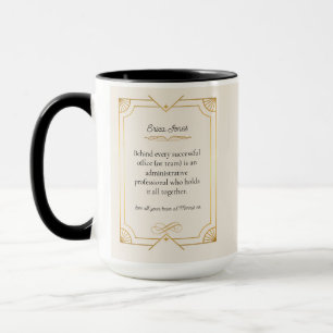 Caneca Dia dos Profissionais Administrativos Art Deco Pes