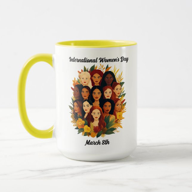 Caneca Dia Internacional da Mulher - Celebrar as Mulheres (Esquerda)