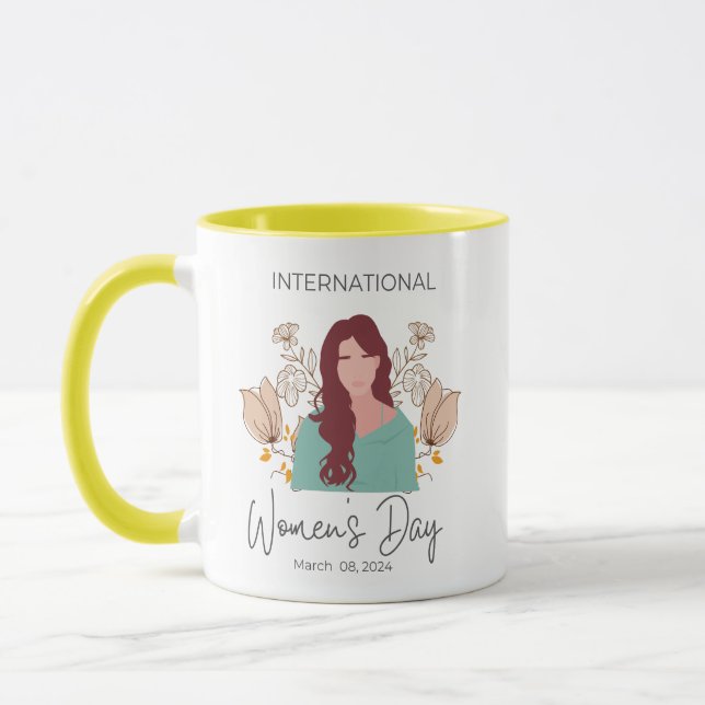 Caneca Dia internacional das mulheres minimalista 2024 (Esquerda)