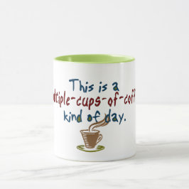 Caneca Dia múltiplo das chávenas de café