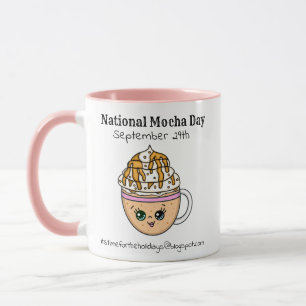 Caneca Dia Nacional da Mocha 29 de setembro   Feriado Eng