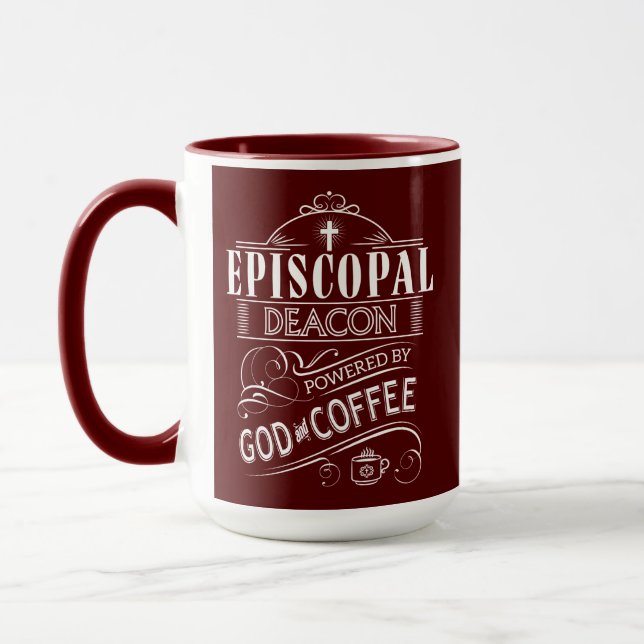 Caneca Diácono episcopal, psto pelo deus e pelo café (Esquerda)