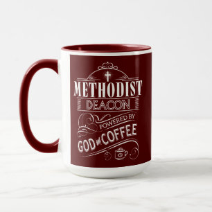 Caneca Diácono metodista, psto pelo deus e pelo café