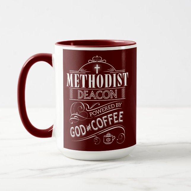 Caneca Diácono metodista, psto pelo deus e pelo café (Esquerda)