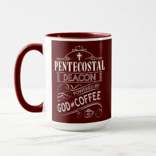 Caneca Diácono Pentecostal, psto pelo deus e pelo café