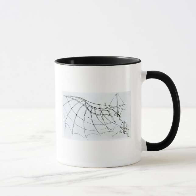 Caneca Diagrama de uma asa mecânica (Direita)