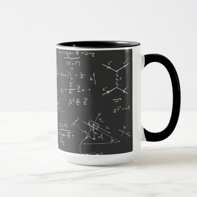 Caneca Diagramas e fórmulas da física (Direita)