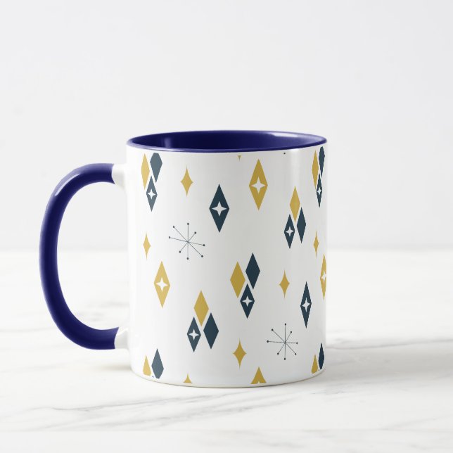 Caneca Diamantes Atômicos de Meados do Século Explosão Es (Esquerda)