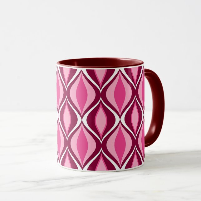 Caneca Diamantes Modernos do Século médio, Borgonha e Ros (Frente Esquerda)